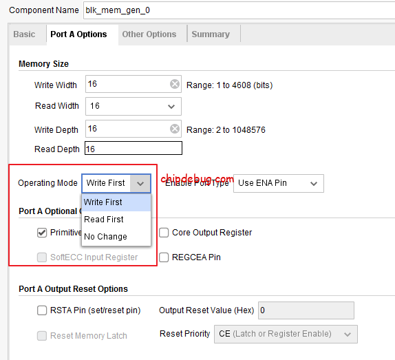 Xilinx FPGA RAM IP Core中 Write First Read First和No Change的区别-ChipDebug