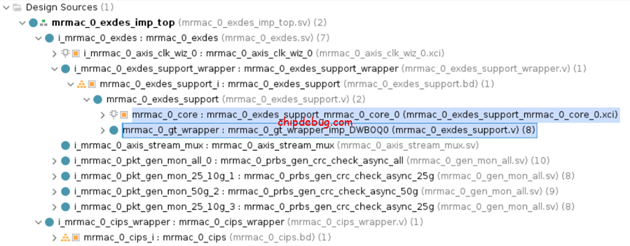 如何在xilinx  versal FPGA的IPI流程中修改(以太网)IP工程(及其所包含的GT模块)的代码与属性-ChipDebug