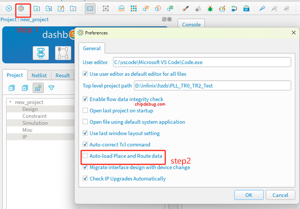 Efinity入门使用-v1-ChipDebug