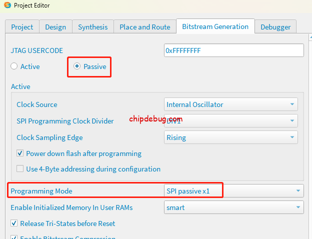 易灵思Trion FPGA PS配置模式--update(6)-ChipDebug