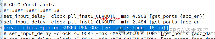 时序约束实操-ChipDebug