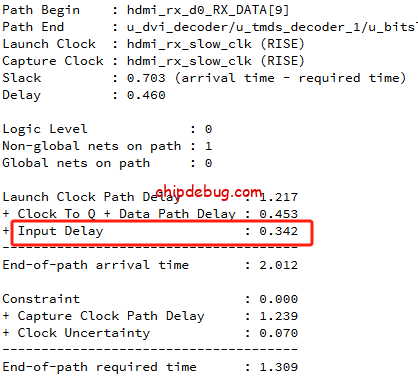怎样查看input/output delay是否生效-ChipDebug