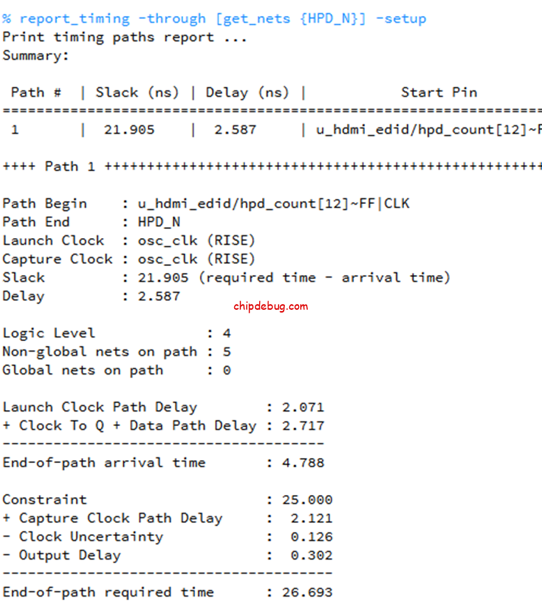怎样查看input/output delay是否生效-ChipDebug