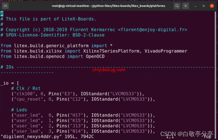 Nexys4 DDR开发  Litex启动Linux-ChipDebug