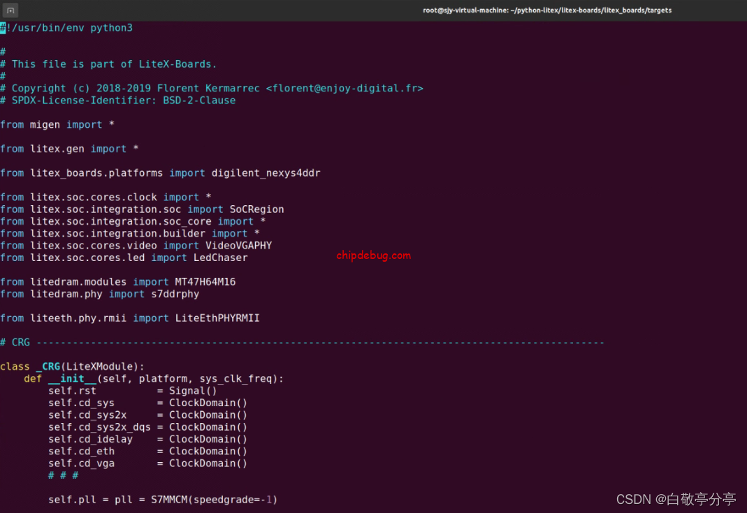 Nexys4 DDR开发  Litex启动Linux-ChipDebug